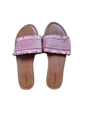 American Eagle AE Braided Fringe Slide Sandals
